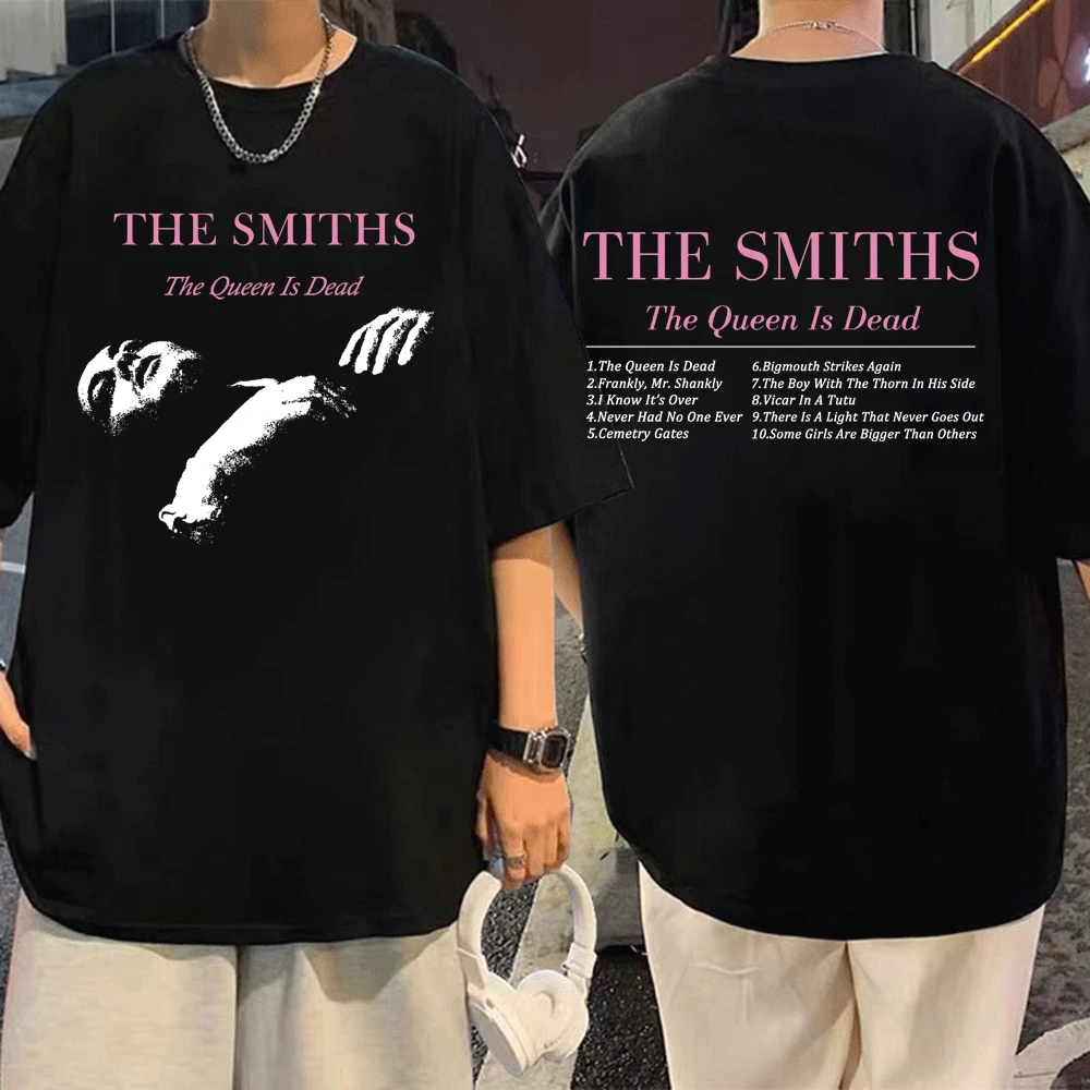 

The Smiths The Queen Is Dead Graphics Cotton T-shirt Punk Rock Band 1980's Indie, Morrissey Short Sleeve Tees Summer Streetwear