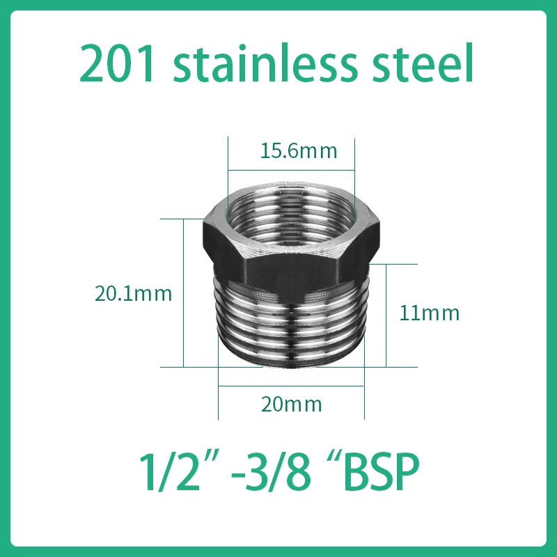 

Тонизирующая втулка сердца из нержавеющей стали, мужская и женская, 1/4 дюйма, 3/8 дюйма, 1/2 дюйма, 3/4 дюйма, фитинги для труб с резьбой BSPT для воды, газа, масла