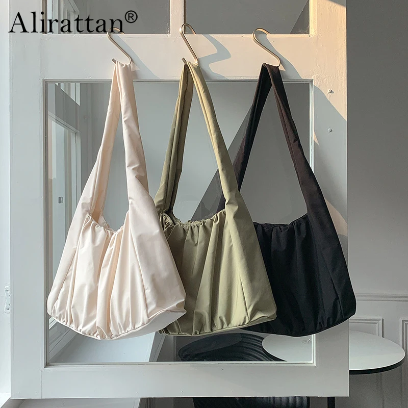 

Alirattan женская сумка 2022 Осенняя новая складная простая вместительная нейлоновая сумка-мессенджер через плечо Chaussure Femme