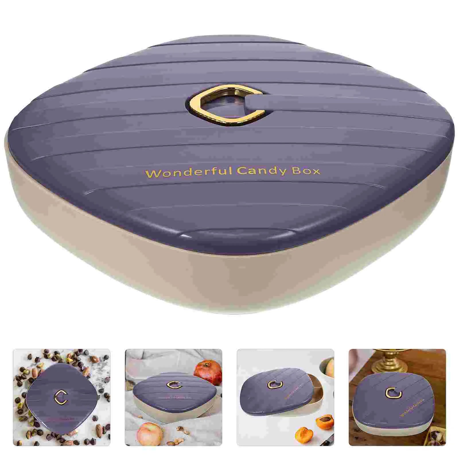

Tray Serving Nut Snack Fruit Dish Box Storage Bowl Divided Dried Organizer Lunch Lid Platter Trays Appetizer Dip Grids