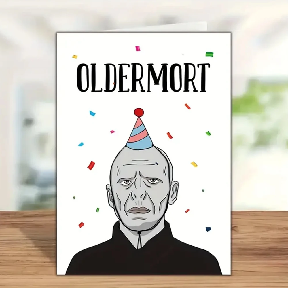 1 Шт. Уникальный Мультяшный Дизайн Поздравительная Открытка С Конвертом Забавная