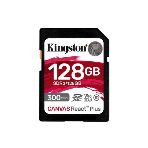 Kingston Canvas React Plus SD-карта 32 ГБ 64 ГБ 128 ГБ 256 ГБ Карта памяти До 300 МБ / с чтение V90 UHS-II Флэш-карта для камеры 4K / 8K