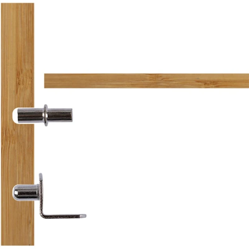 Комплект поддержки полочных колышков из 72шт 6 стилей Никелированные полочные