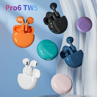 bluetooth earbuds air pro6 wireless earbuds waterproof bluetooth headphones bass sound earphones with mics touch control in ear