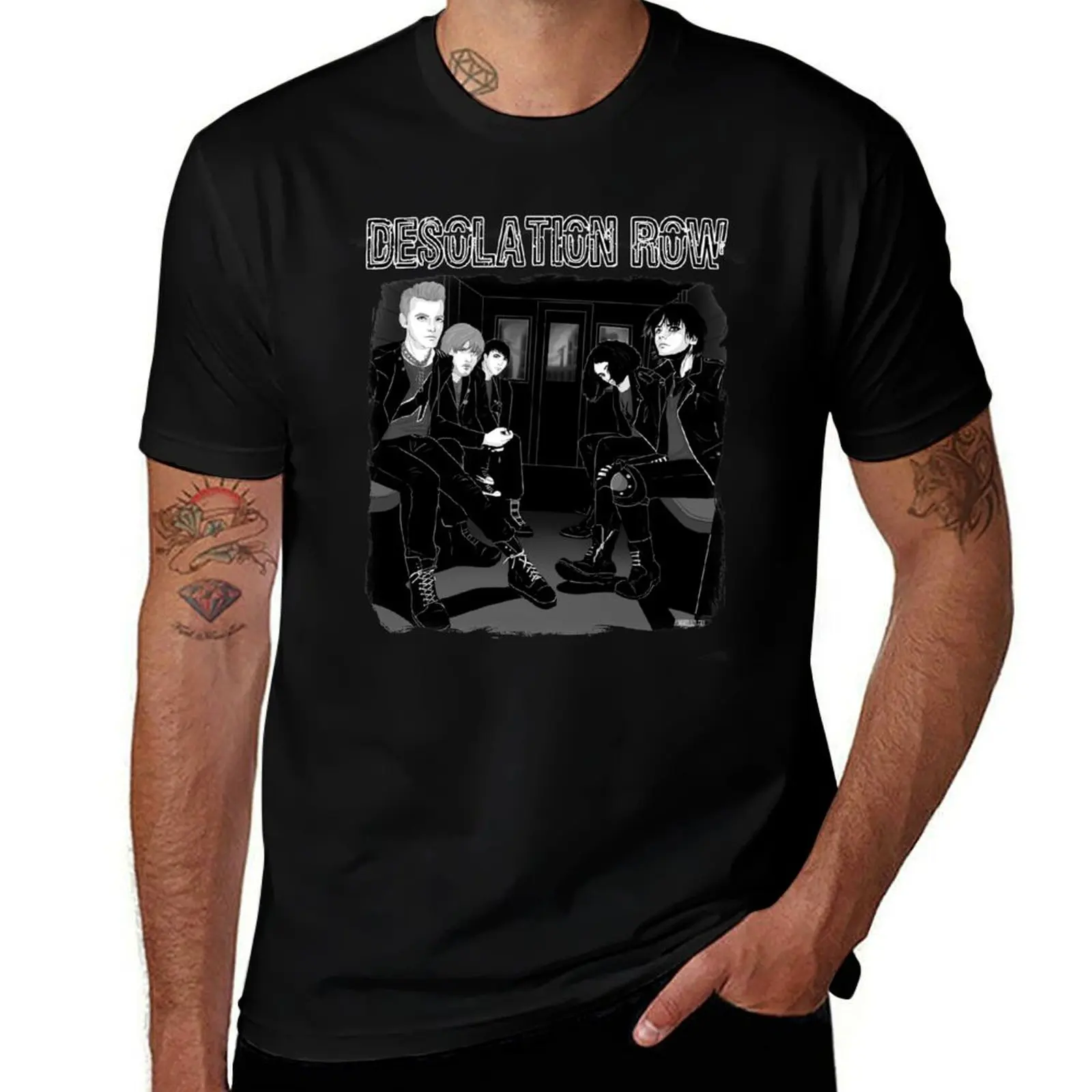 Фото Футболка MCR Desolation Row, мягкая повседневная хлопковая футболка с короткими рукавами №1