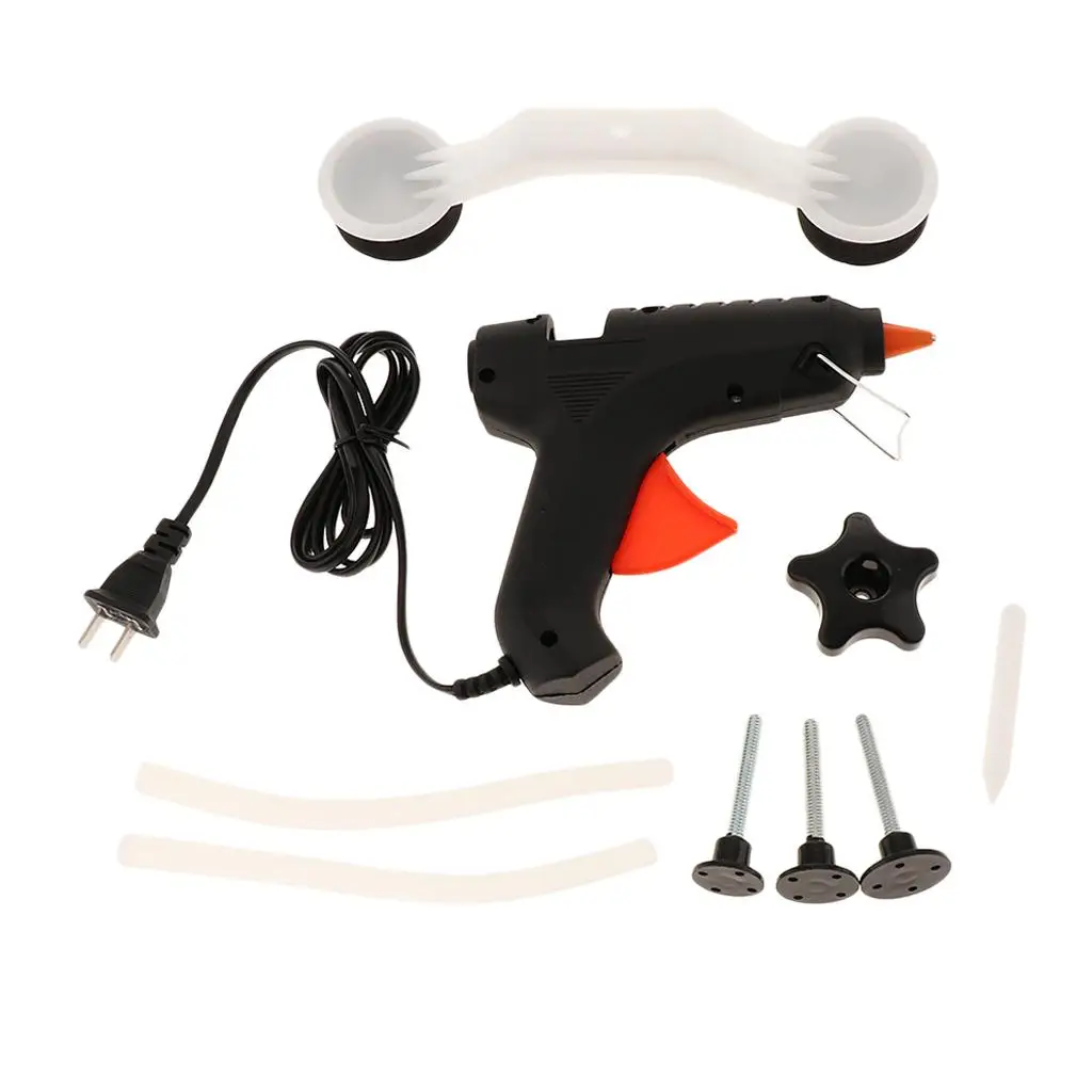 

Car Paintless Dent Removal Tools Kit Dent Bridge Dent Puller Kit with Hot Melt Glue Sticks for Car Body Dent Repair