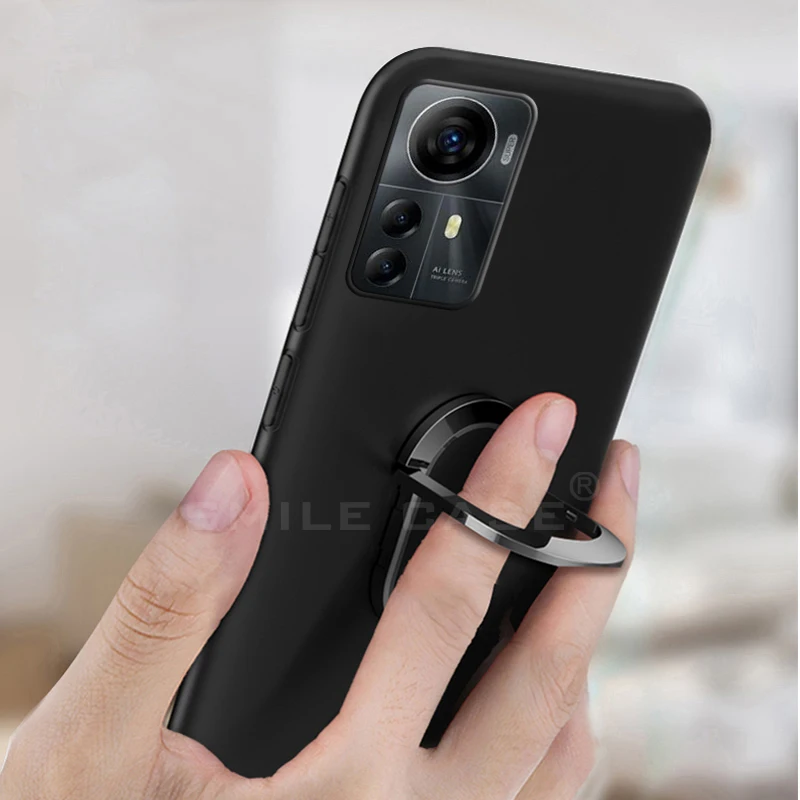 Фото Чехол для телефона для ZTE Blade V41 Smart чехол 6,75 дюйма, черный мягкий силиконовый чехол с кольцом на палец для ZTE Blade A72S, чехол №4