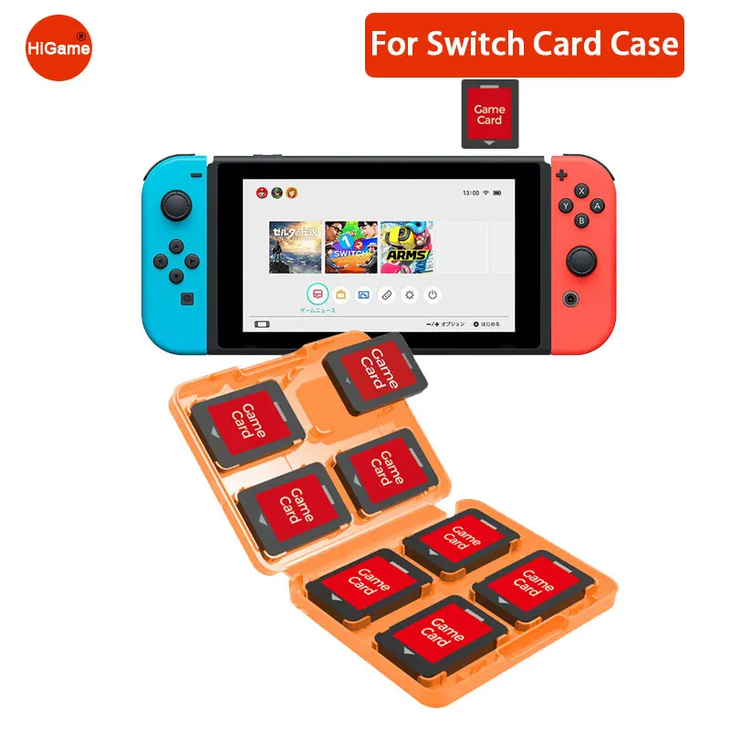 

Чехол для Nintendo 8 в 1, портативный чехол для игровых карт, противоударный жесткий чехол, защитный чехол для хранения для переключателя Oled, коро...