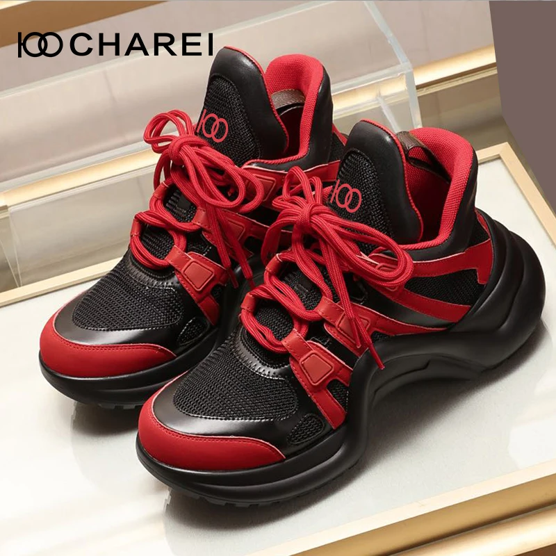 

2022 Franch charei vvlwomen's shoes sports shoes flying woven mesh spliced head leather original high quality,with box dust bag