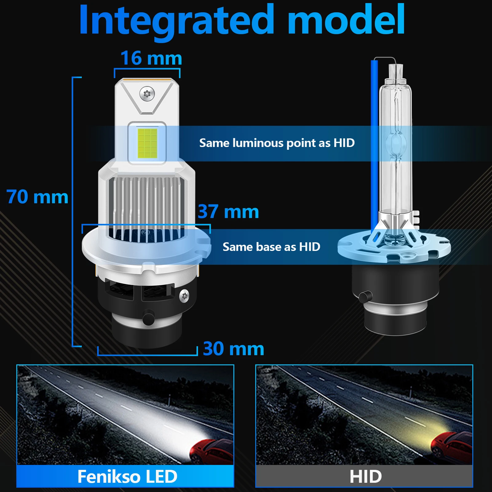 Fenikso D2S/D2R светодиодные фары для автомобилей 12 в 35 Вт 6500K 2 шт.