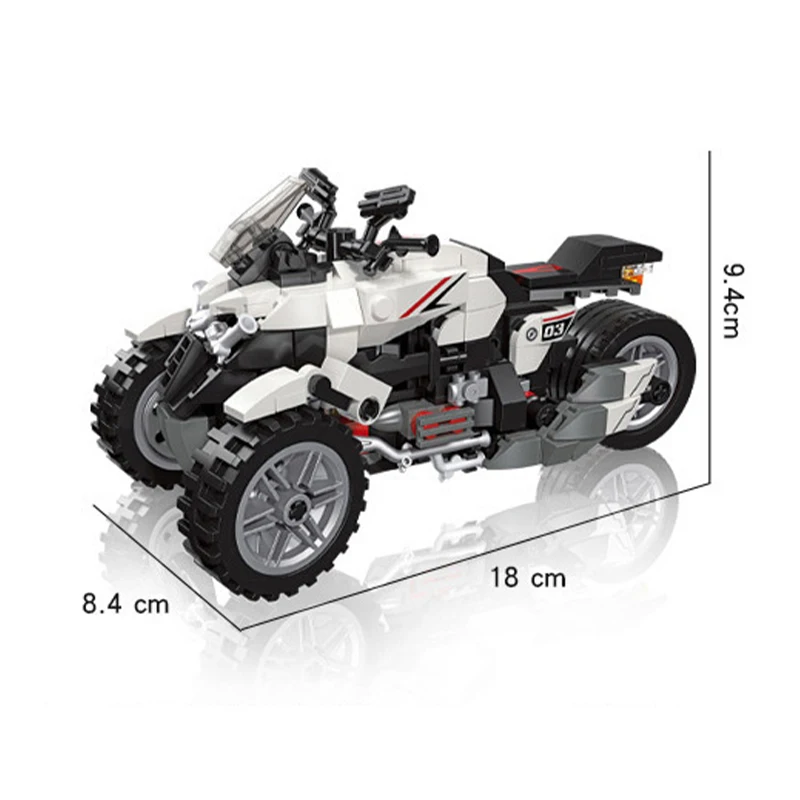 JIE-STAR трехцикл модель мотоцикла строительные блоки пластиковые