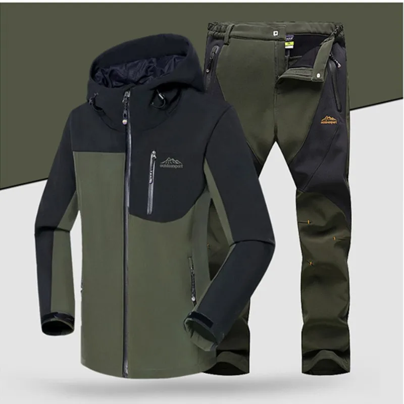 Men's Winter Jackets Waterproof Fishing Outdoor Suit Hiking Pant Camping Climbing Trekking Skiing Travel Fleece Softshell Jacket |