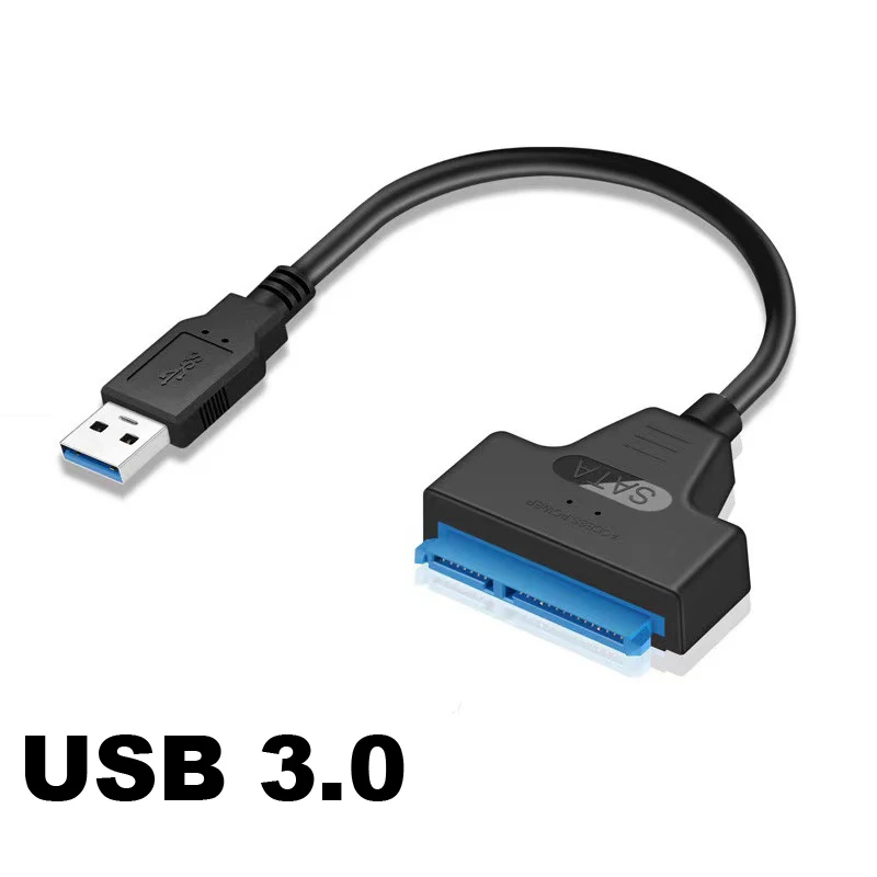 USB 3.0 TYPE-C 3.1 TO SATA Adapter 6 Gbps 2.0 2.5 External HDD SSD Hard Drive 7+15/22 Pin III Cable For PC Phone Laptop+Dc Power images - 6