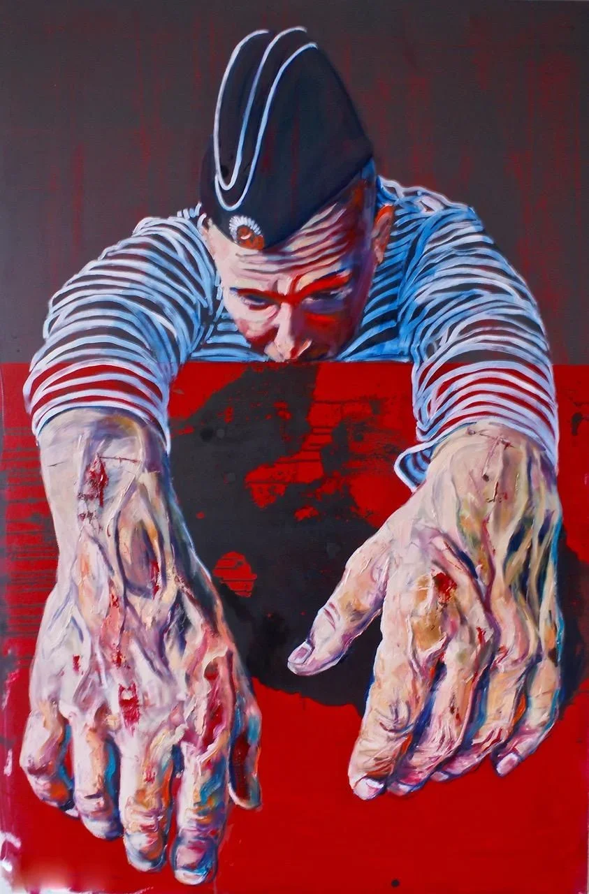 

100% ручная работа Геннадий Иванов «Руки моряка» Военная масляная живопись Российского флота