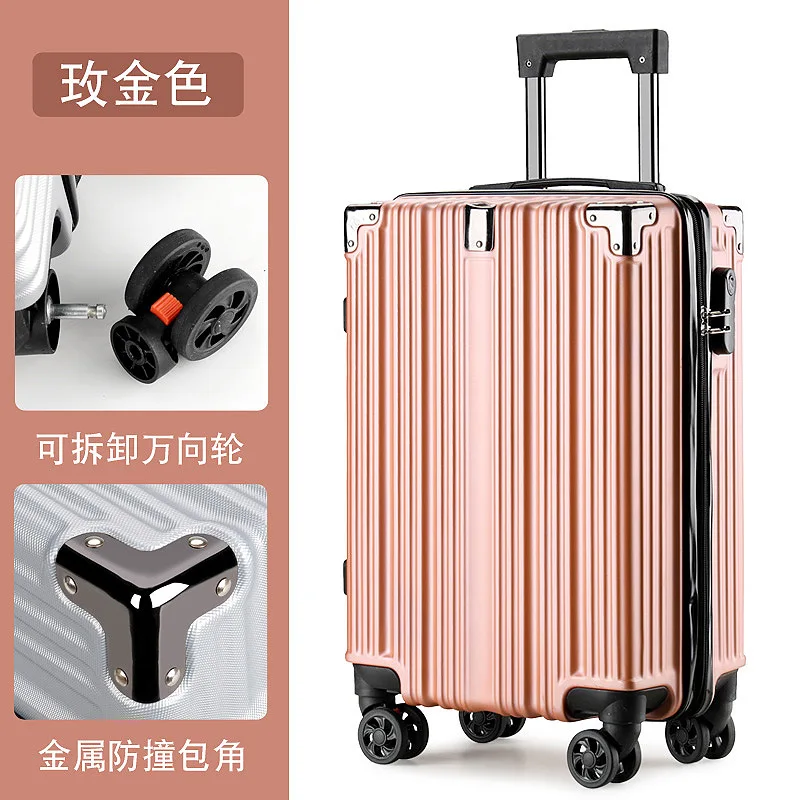 Travel Spinner Luggage Men Code Lock Cartoon Aluminum Frame Rolling Suitcase Woman Fashion Trolley Case Business Boarding Box