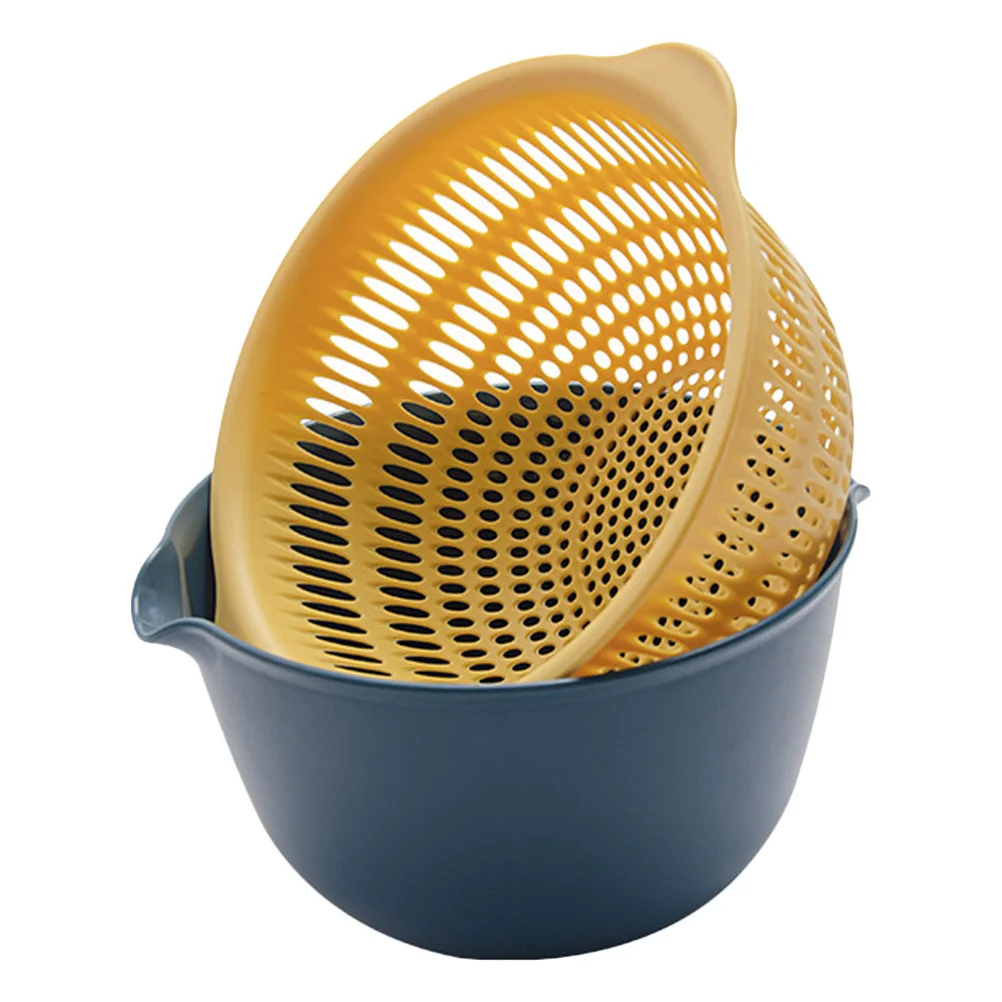 

Colander Bowl Strainer Washing Basket Fruit Kitchen Vegetable Berry Drainingdrain Setpasta Drainer Layer Double Storageveggie