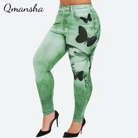 2022 summer womens print cropped casual booty lifting mid animal leggings plus size ropa de mujer