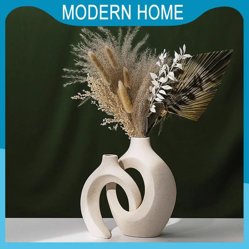 

Decor Gift Flower Vase Home Flower Arrangement Interlock Vase Boyfriend Gift Flower Pot Basket Home Decoration Ornament Modern