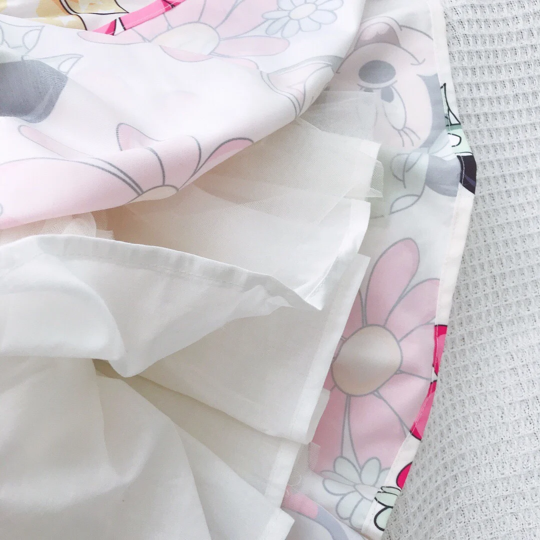 Платье детское летнее с пышными рукавами и открытой спиной |