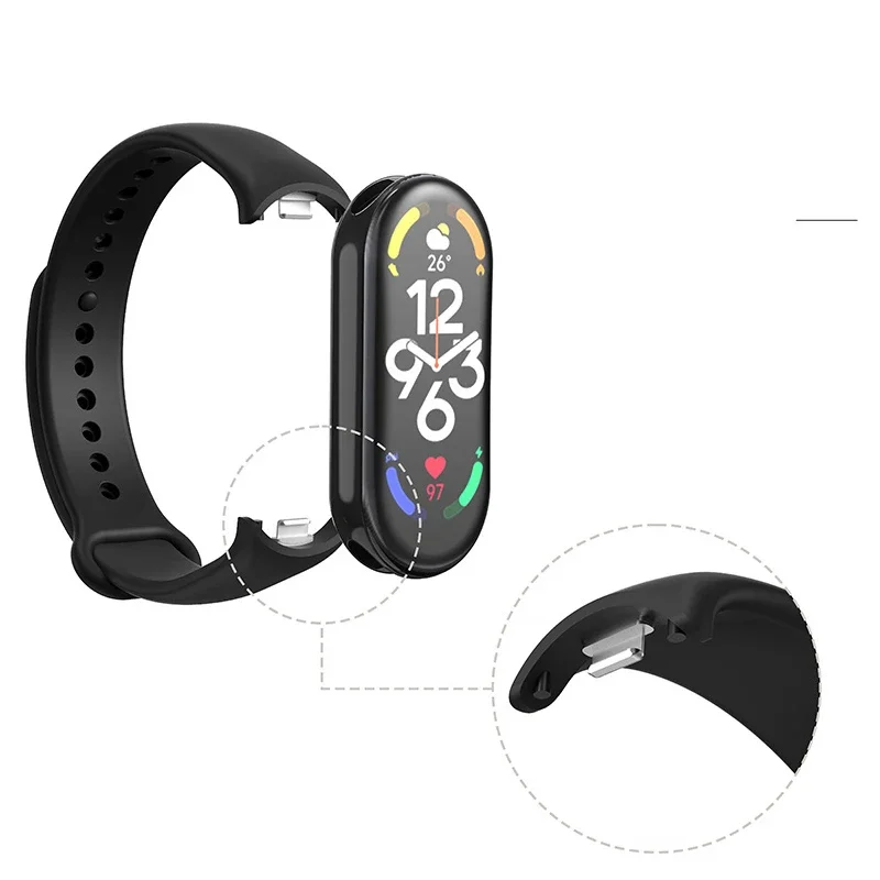 Silicone strap for Xiaomi Band 8 NFC Sport Smart Watchband bracelet Replacement wristband Miband8 correa mi band 8 Accessories