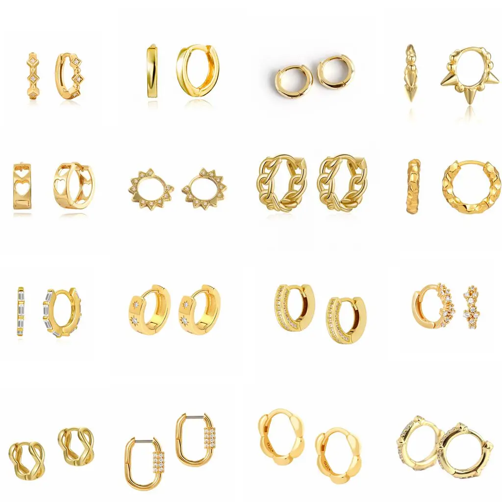 Женские серьги-кольца из серебра 925 пробы в стиле панк | Украшения и аксессуары