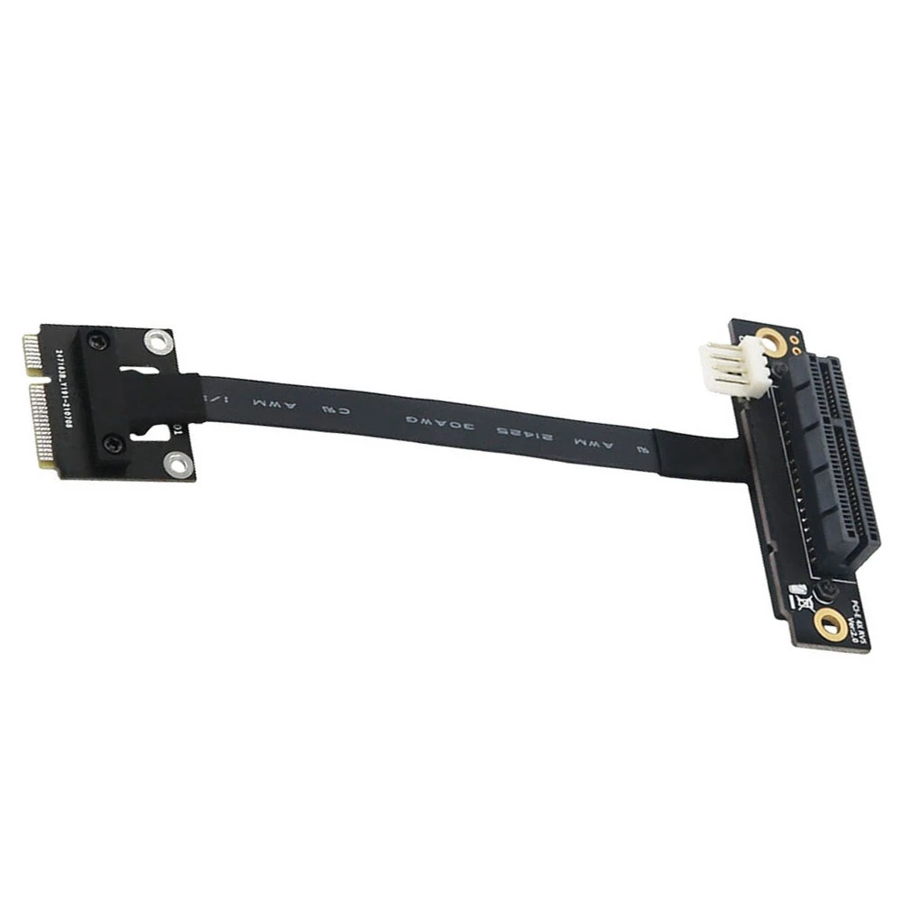 

Mini PCIe to PCI-E 4X 270 Degree Adapter Cable 20cm PCIE3.0 Extension Port Adapter with 4Pin to SATA Power Cable for GPU