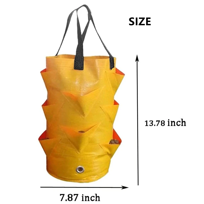New Garden Planting Bag Strawberry Grow 3L Multi-mouth Vertical Flower Herb Tomato Planter |