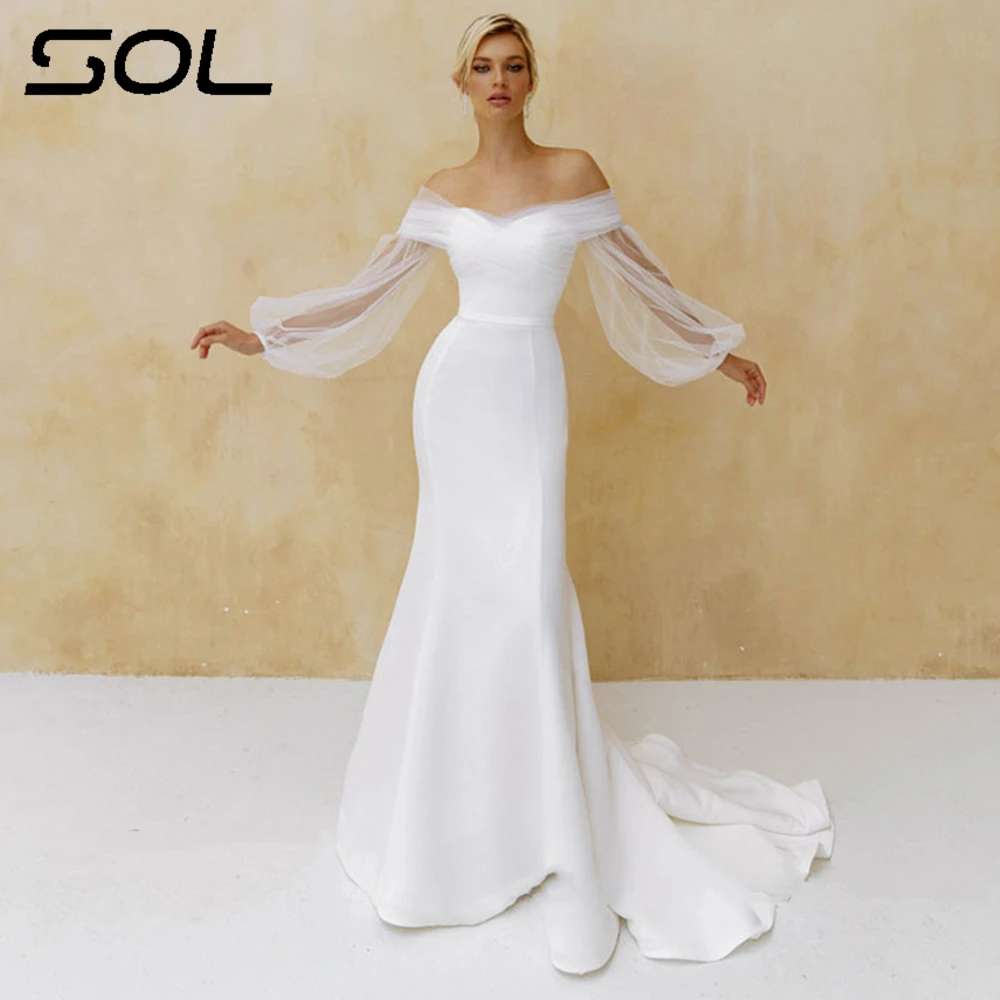 Женское простое свадебное платье Sol