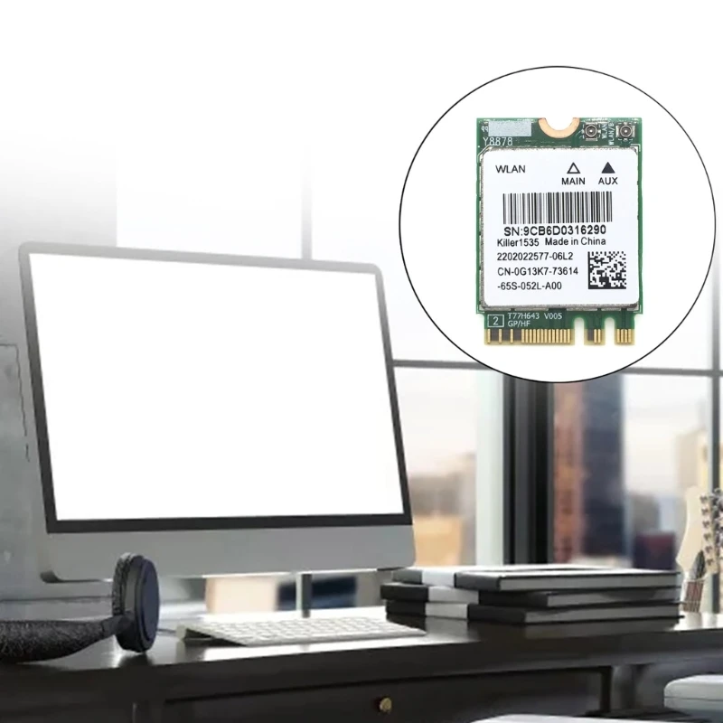 

Killer1535 WIFI Wireless Card 2.4+5.0Ghz NGFF WIFI Adapter for GT72/GS60 Dropship
