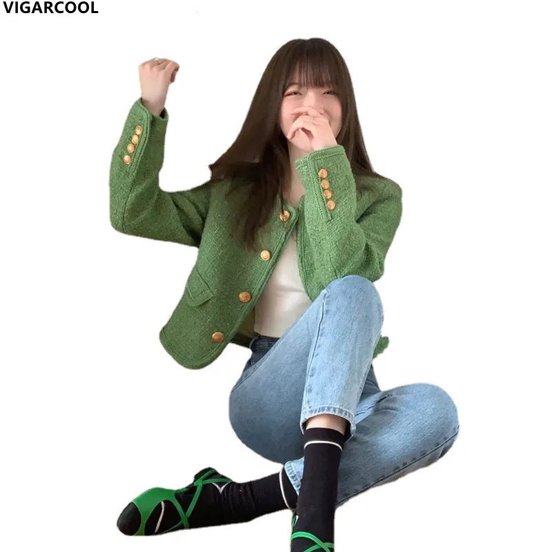 

Женская твидовая куртка, маленькое пальто в Корейском стиле, весна-осень, 2022