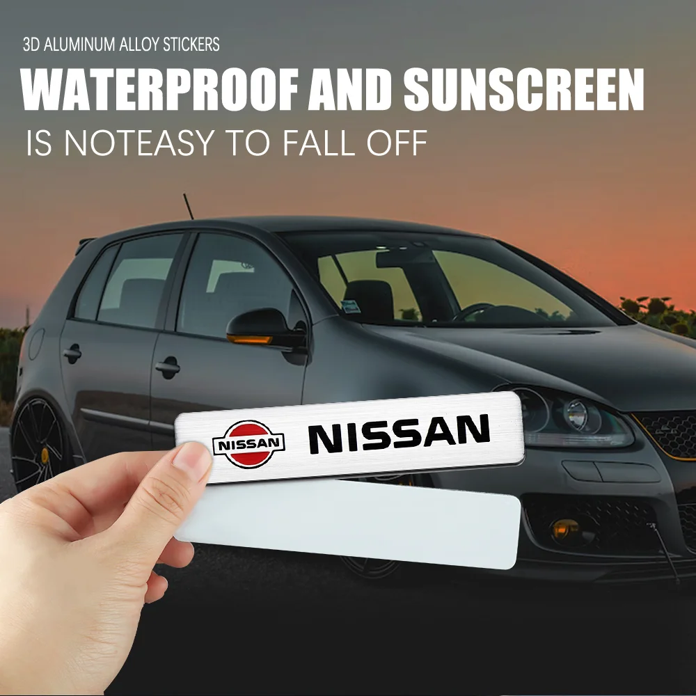 Автомобильная наклейка 3D алюминиевая металлическая полоса на кузов багажник