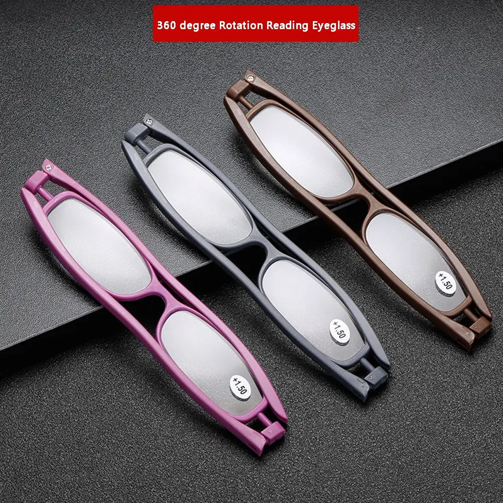 

Folding 360 degree Rotation Reading Eyeglass Light weight Portable Presbyopic Glasses Presbyopia Glasses +1.00~+4.0 Diopter