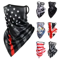 motorcycle ice silk face mask bandana ear hanger triangle half face mask outdoor fishing hiking cycling neck cover scarf