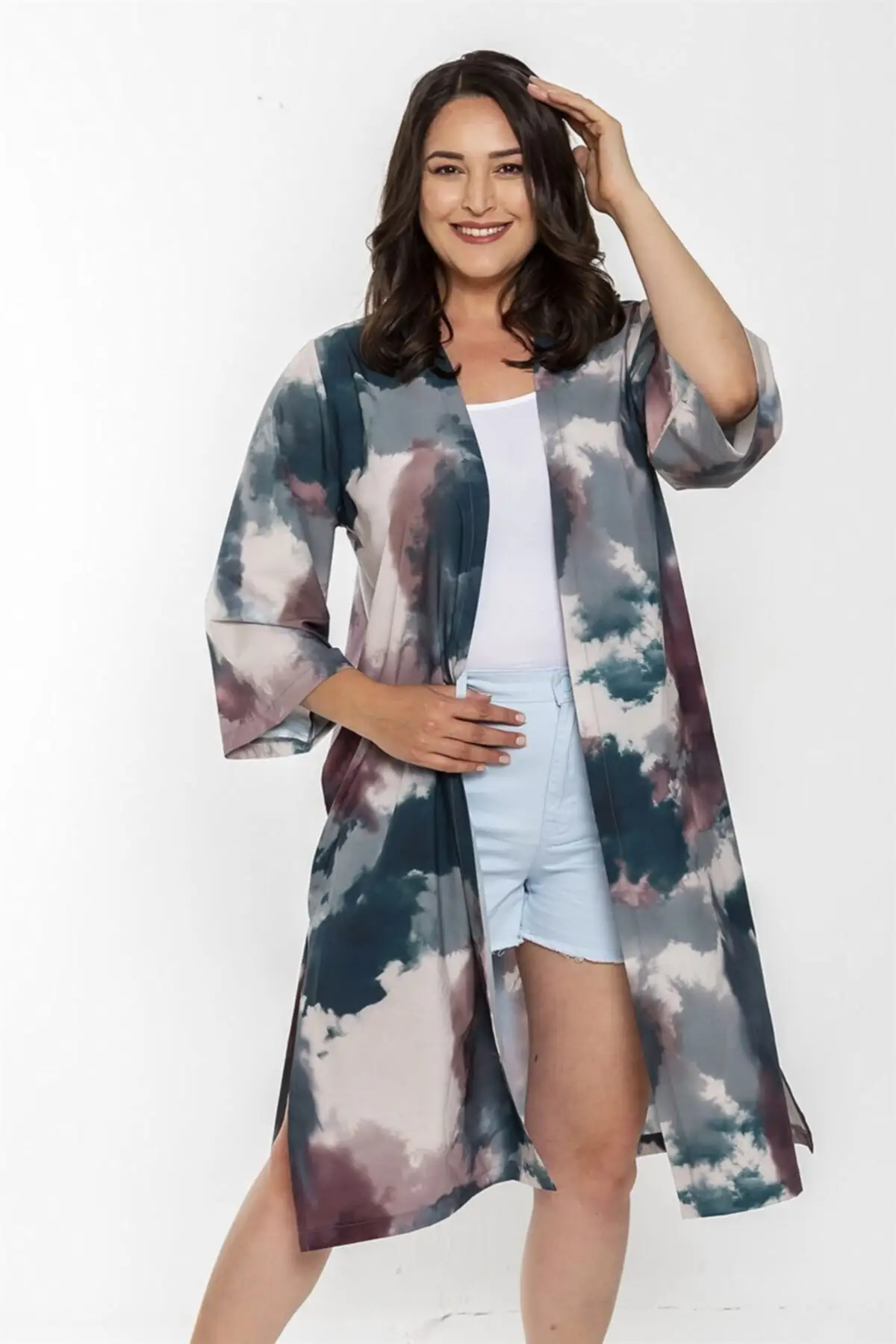 

Women's Pareo Multi Tie Dye Pattern Swimwear Cover Dress Sexy Tunic Suit Beachwear Female Beach Bikini Cover