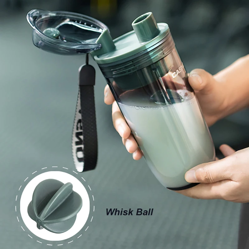 

Leakproof Sports Fitness Water Cup With Whisk Ball Plastic Water Jiuce Cups Milkshake Cup Drink Cup Shake Cup Shaker Bottles