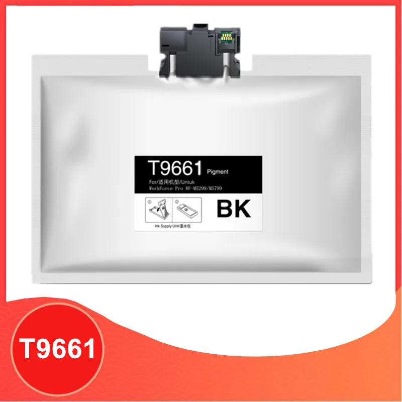 

Compatible T9641 T9651 T9661 Ink Bag Cartridge With Ink For Epson WorkForce Pro WF-M5299 WF-M5799 Inkjet Printer With Chip