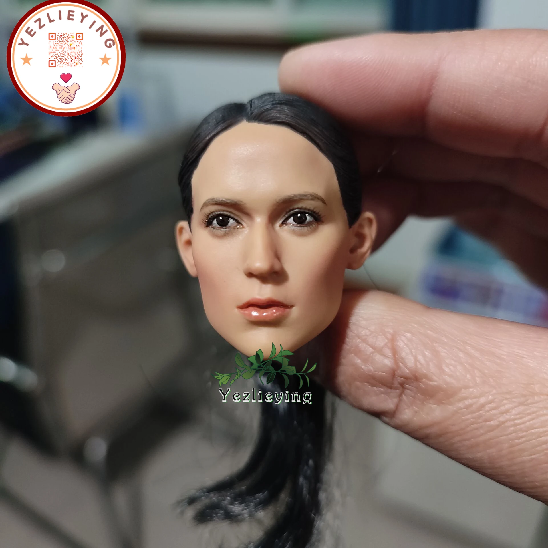 

In Store KUMIK Femal Head Sculpt KM18-30 1/6 Scale Accessories Women Head Sculpture Carving Action Figure Toys For 12" Body Toy