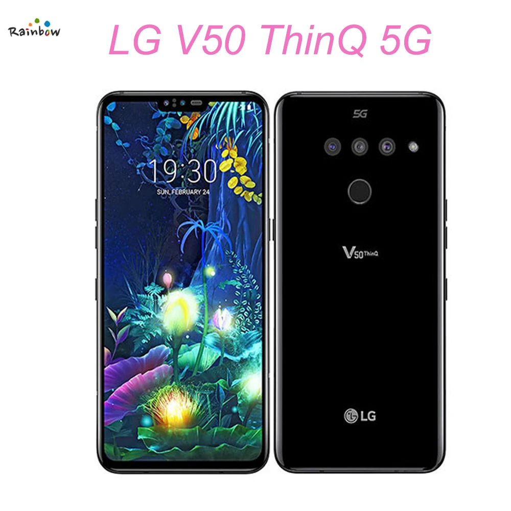

Unlocked Original LG V50 V500N V450PM ThinQ 5G LTE NFC Cell Phone 6.4' 6GB+128GB Dual Front Triple 3 Rear Camera Mobile Phone