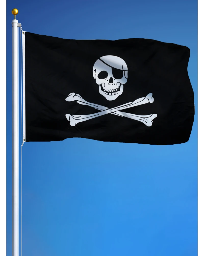 

60X90/90X150CM Jolly Roger Hanging Banner Pirates Flag For To Decorate The Party Venue And Festivals