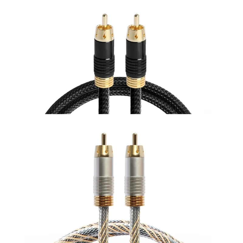 Цифровой аудиокоаксиальный кабель RCA 24K позолоченные разъемы S/PDIF RCA штекер-RCA штекер для домашнего кинотеатра, HDTV, сабвуфера