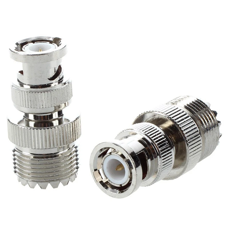 

6 шт., разъем BNC Male к UHF SO239 Female RF коаксиальный радиочастотный соединитель