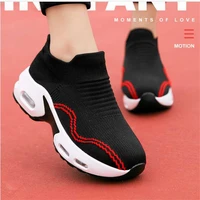 womens air cushion athletic walking sneakers breathable gym jogging tennis shoes fashion sport lace up platform tenes feminino
