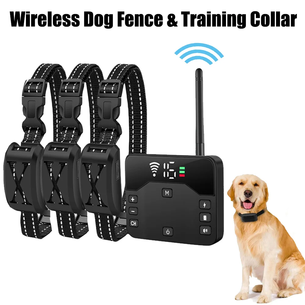 

Dog Waterproof Fence Electric Electric System Collar Pet Adjustable Containment Rechargeable Training Fence Receiver Dog System