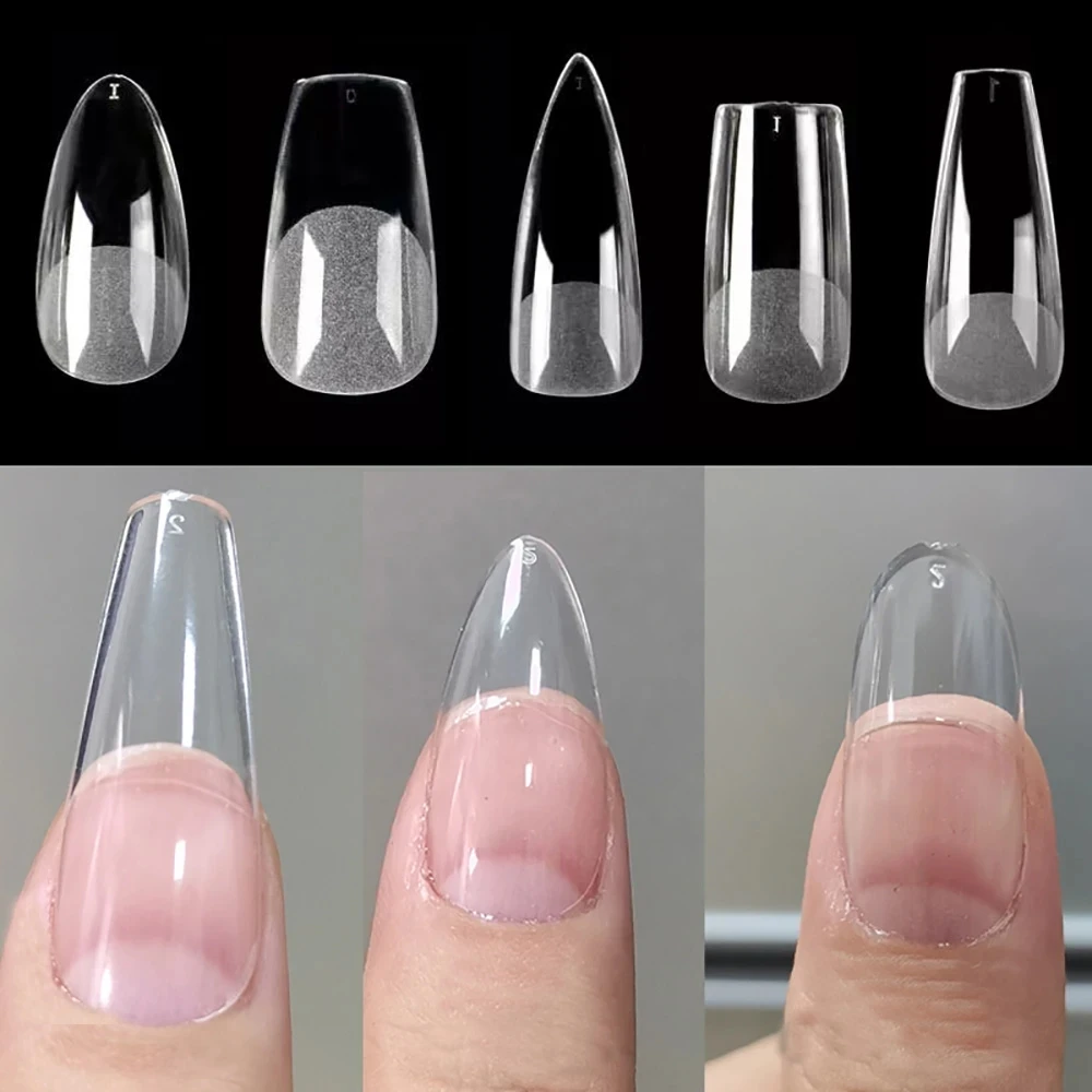 

240pcs/Bag Press on Nails Coffin Nail Tips clear Full Cover Fake Nail Artificial Press on Long Ballerina