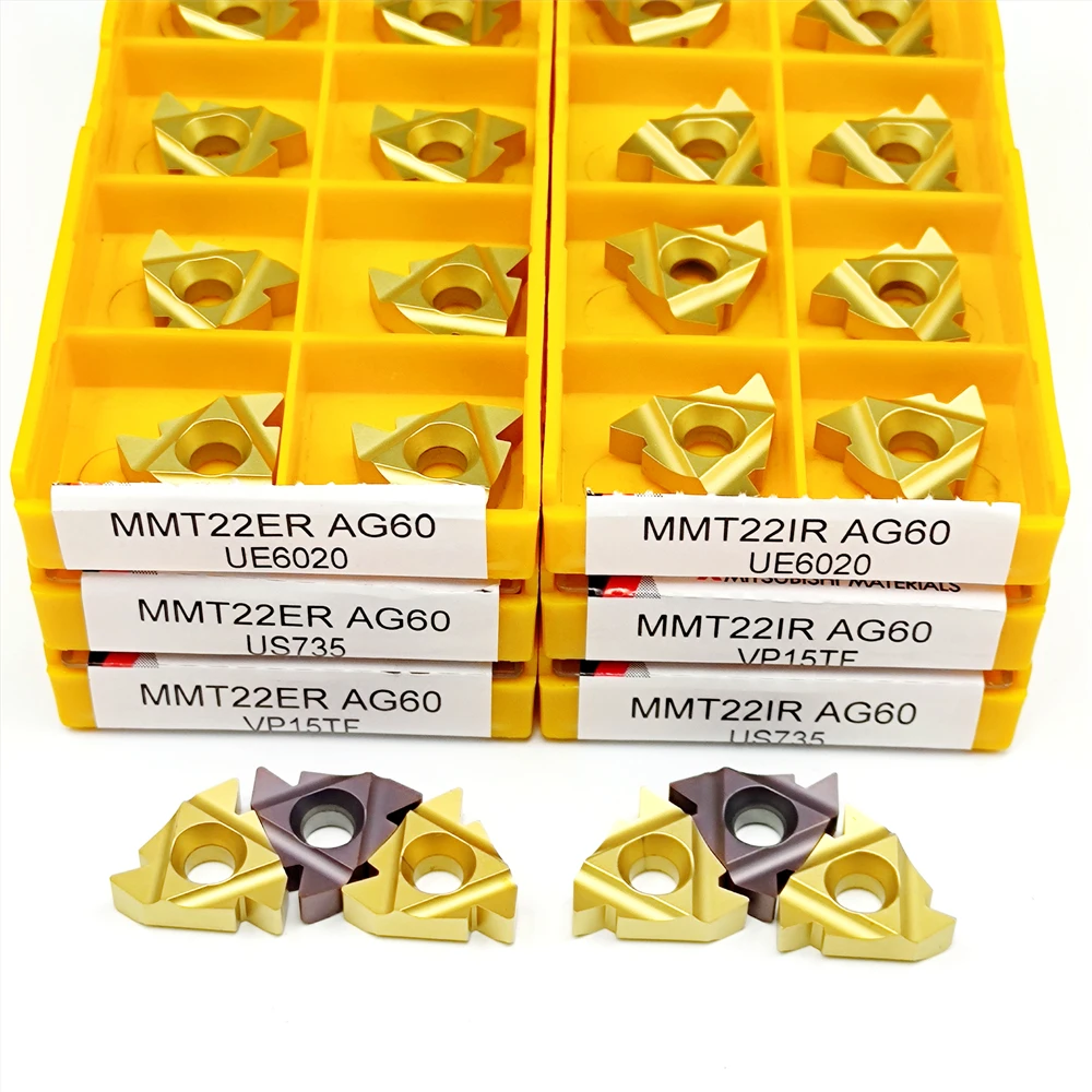 

Обработка металла MMT22IR MMT22ER AG60 VP15TF UE6020 US735 CNC токарный Карбид вставка из жесткого сплава оригинальный внешний токарный инструмент