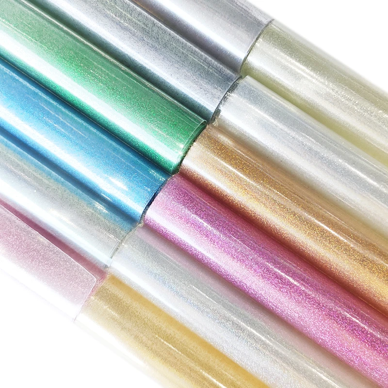 Transparent with sparkle TPU vinyl Faux leather sheet,Fabric