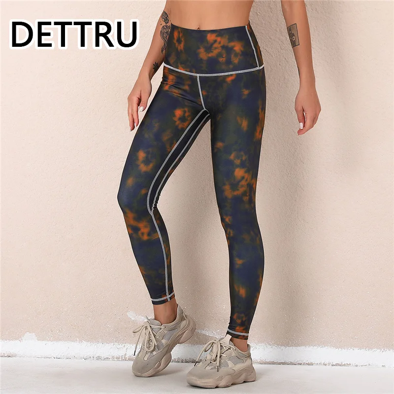 

Женские пикантные Красочные Леггинсы detпредусмотрены, спортивные штаны, Леггинсы для йоги, тренировок, бега, нейлоновые леггинсы с высокой ...