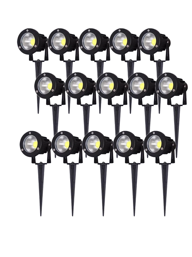LED Garden Decoration Lights IP65 Waterprof Lawn Lamp AC220V110VDC24V12V Warm White 7W10W12W Landscape Spike Path Spotlights