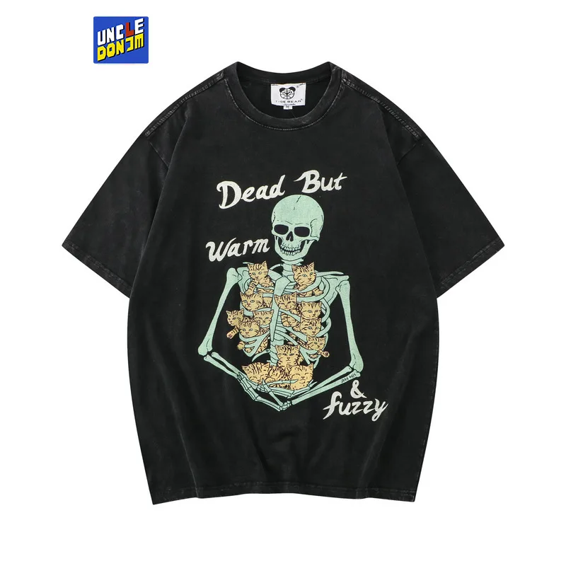 UNCLEDONJM Skull graphic t shirts vintage summer Tops Tees streetwear woman tshirts best seller mens clothing