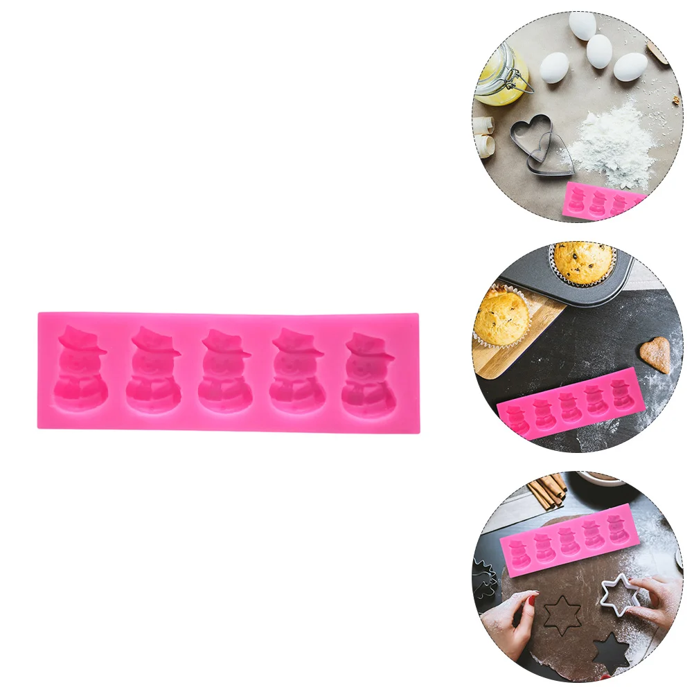 

Christmas Molds Silicone Soap Baking Chocolate Fondant Candy Cake Snowmansupplies Party 3D Mould Ornament Moulds Treecookie